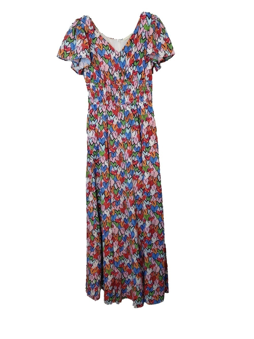Wayward Fancies Heart Maxi Dress Small 4 Smocked Coquette Romantic - Picture 2 of 11